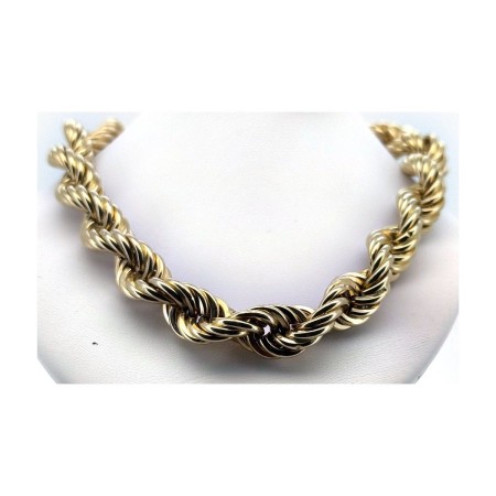 Cadena cordón salomónico de oro 18k 60 cm